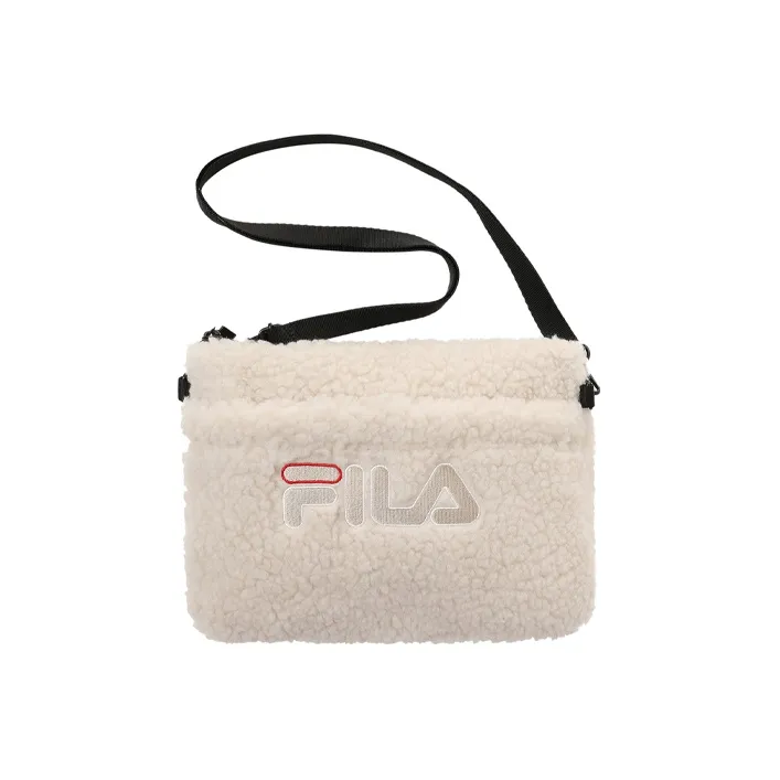 FILA Polyester Crossbody Bag, Shoulder Bag Regular Unisex Cream-0