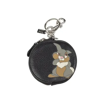 COACH Leather Coin Purse Mini Women's Black
