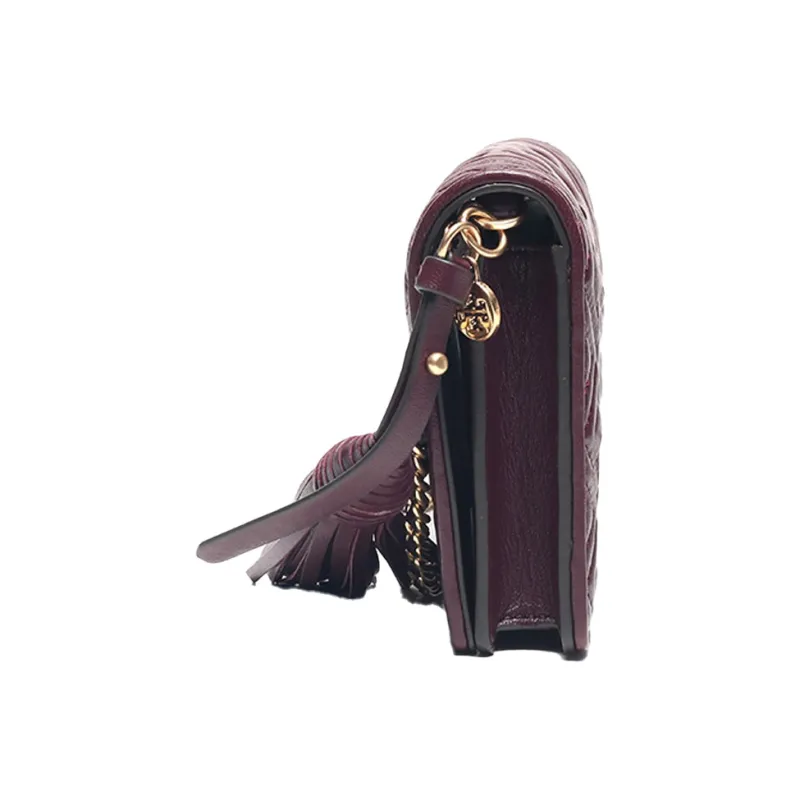 TORY BURCH Fleming Sheepskin Crossbody Bags Shoulder Bags Women's Deep Red-2