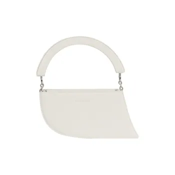 STAR TOWN Cow Leather Shoulder Bag, Crossbody Bag, Handbag Regular Women's Andorra White/Ireland Green