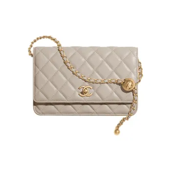 CHANEL WOC Smooth Lambskin Shoulder Bag, Crossbody Bag Mini Women's Light Purple