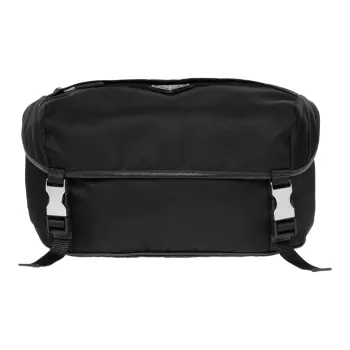 PRADA Re Nylon Recycled Nylon Saffiano Leather Shoulder Bag Men's Black
