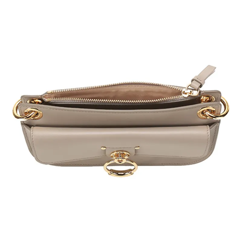 Chloe Chloé Bags Cow Leather Crossbody Bag, Shoulder Bag Women's Sand Gray-5