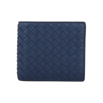 Bottega Veneta Sheepskin Wallet Mini Unisex Blue