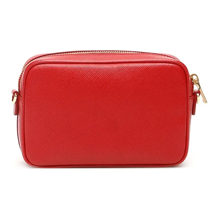 PRADA Leather Camera Bags Crossbody Bags Women's Red-2