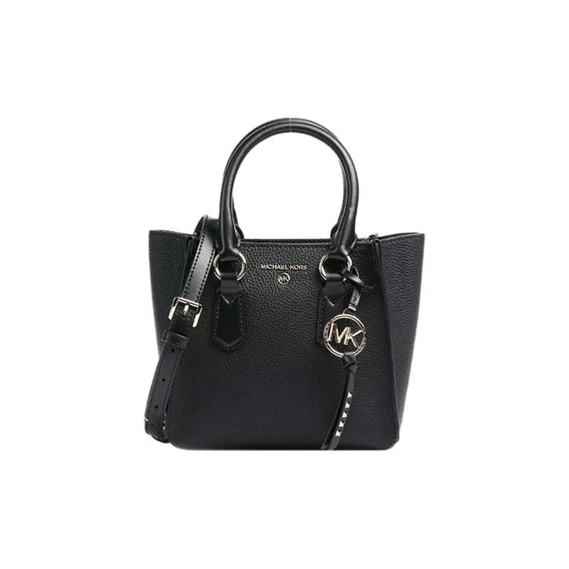 MICHAEL KORS Kris Cow Leather Portable Crossbody Bag Shoulder Bag Small Size Women's Pure Black-0