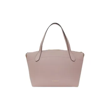 Burberry Calfskin With Cotton Tote Bag Shopping Bag Shoulder Bag Handbag Women's Cameo Brown Pink