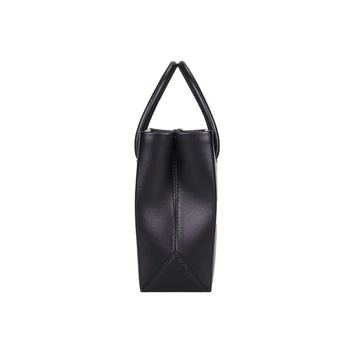 MOSCHINO Cow Leather Tote Bag Shopping Bag Crossbody Handbag Shoulder Bag Mini Women's Black-3