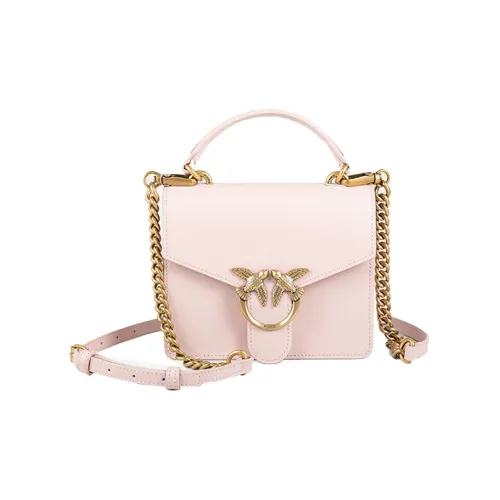 PINKO SIMPLY Cow Leather Handbag Shoulder Bag Crossbody Bag Mini Women's Pink