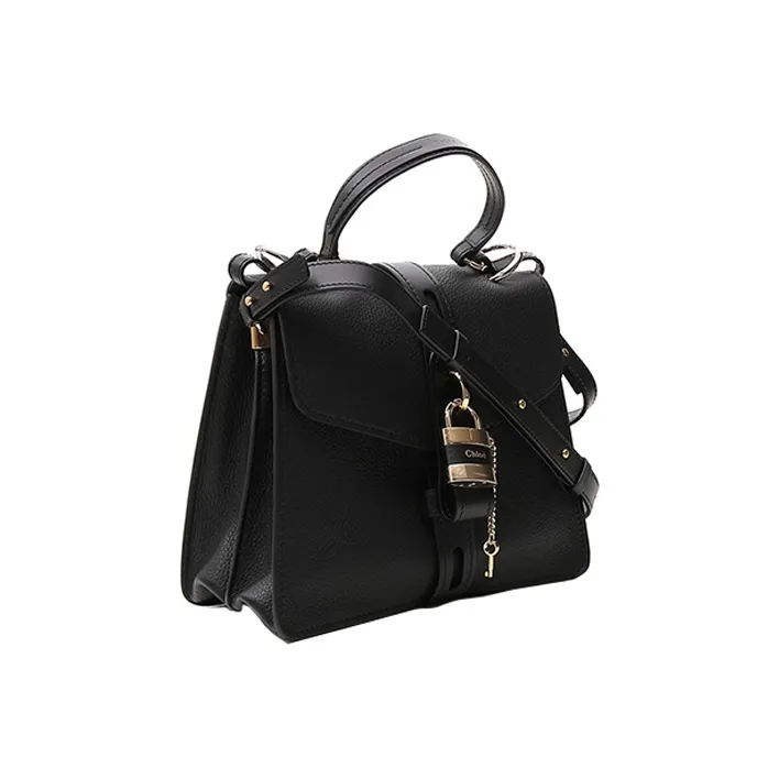 Chloe Calfskin Shoulder Bag, Crossbody Bag, Handbag Medium Size Women's Black-2