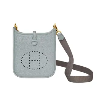 HERMES Clemence Cow Leather Crossbody Bag, Shoulder Bag Women's
