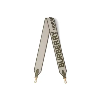 Burberry Horseferry Cotton Canvas With Leather Bib & Brace With Shoulder Strap Unisex Matcha Green/Beige
