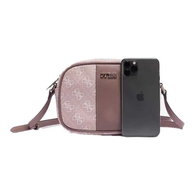 GUESS PU Leather Crossbody Bag Regular Women's Cherry Blossom Pink/Grape Gray Green-1