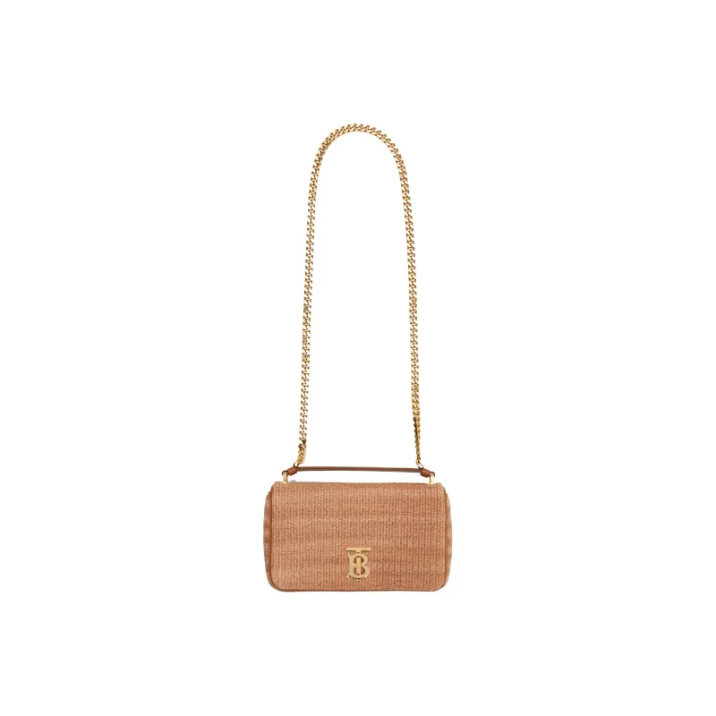 Burberry Lola Lola Bag Raffia Fiber Handbag Shoulder Bag Crossbody Bag Small Size Women's Natural-4