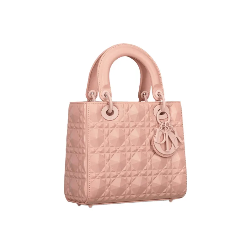 DIOR Lady Dior Cow Leather Shoulder Bag Crossbody Bag Handbag Small Size Women's Rose Pink-1