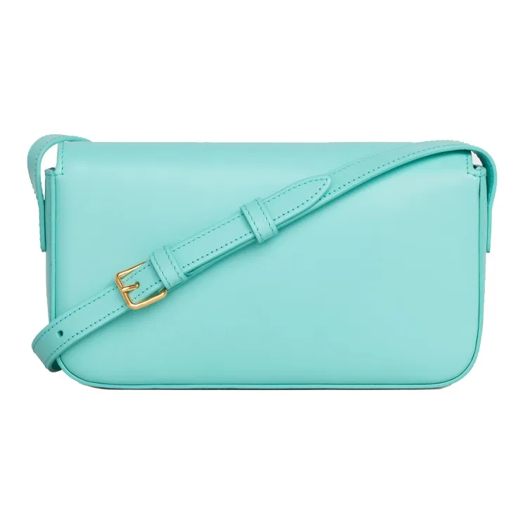 CELINE Shiny Cow Leather Shoulder Bag, Handbag, Shoulder Bag Women's Mint Green-2