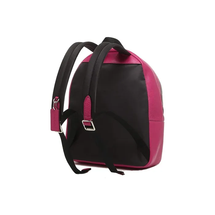 COACH Charlie Cow Leather Backpack Medium Size Women's Rose Red-1