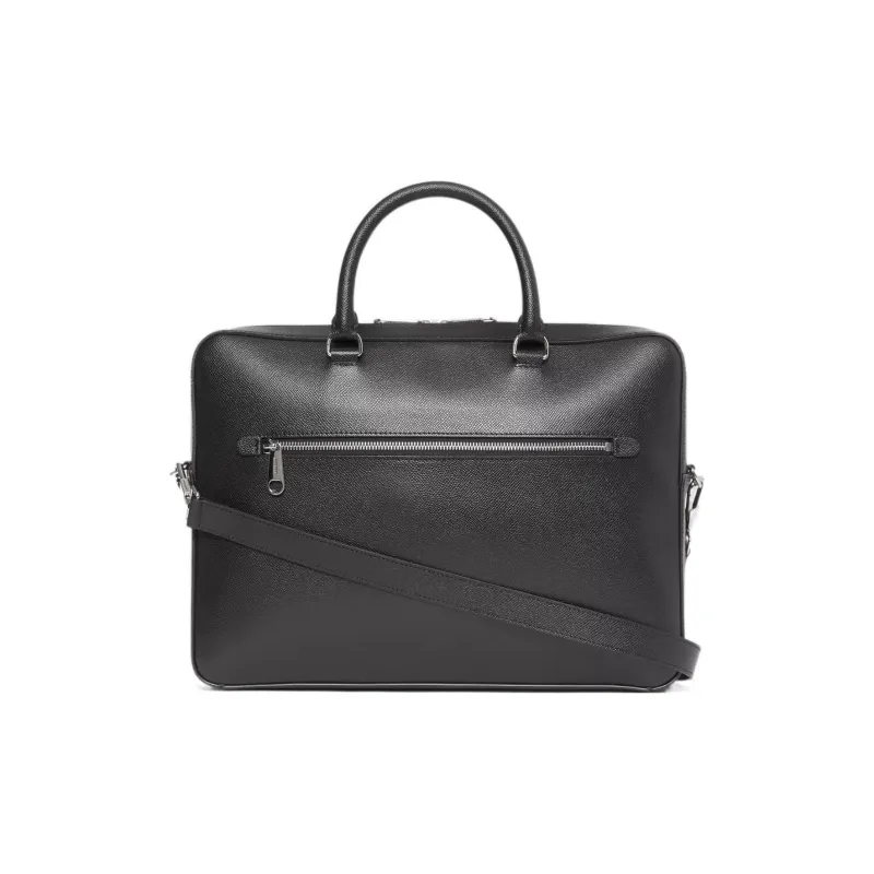 Burberry Grain Texture Leather Briefcases Handbags Regular Men's Black-3