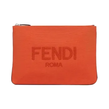 FENDI Canvas Canvas Bag Clutches Men's Red