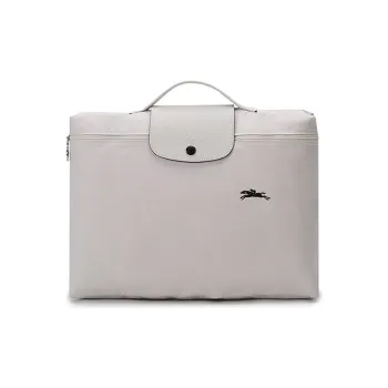 LONGCHAMP Le Pliage Club Fabric Foldable Briefcase Handbag Unisex Ecru