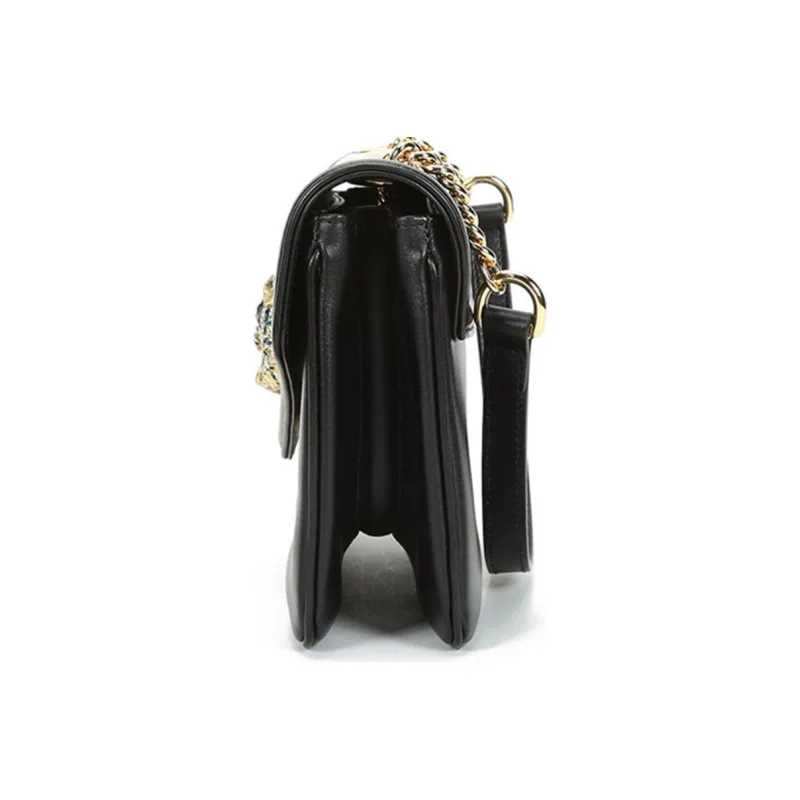 GUCCI Leather Shoulder Bag Small Size Women's Black-2