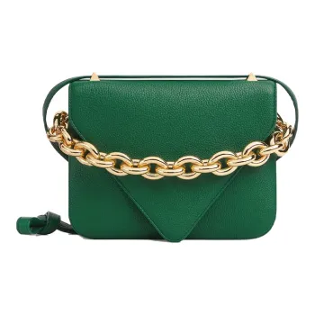 Bottega Veneta Calfskin Envelope Bag, Shoulder Bag, Crossbody Bag Women's Bright Green