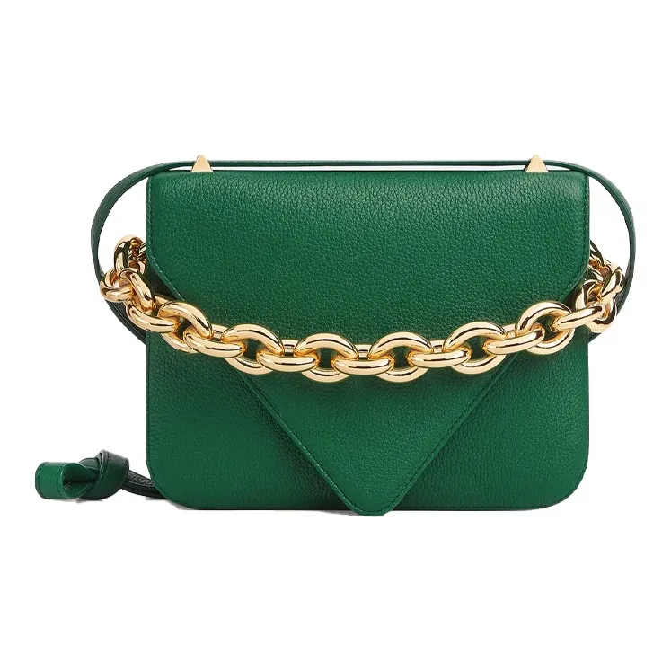Bottega Veneta Calfskin Envelope Bag, Shoulder Bag, Crossbody Bag Women's Bright Green-0