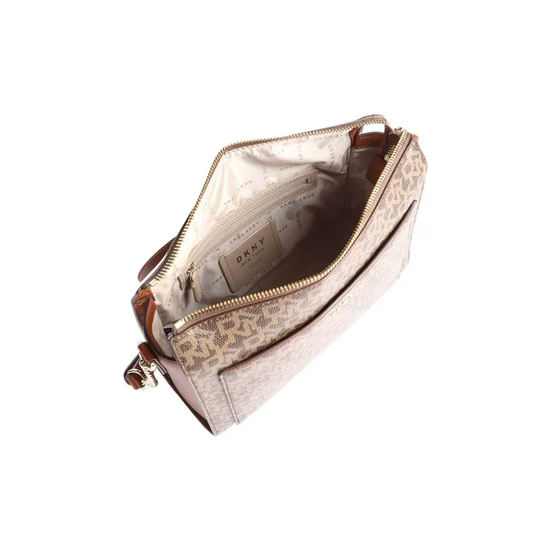 DKNY Artificial Leather Crossbody Bag, Shoulder Bag Women's Brown-2