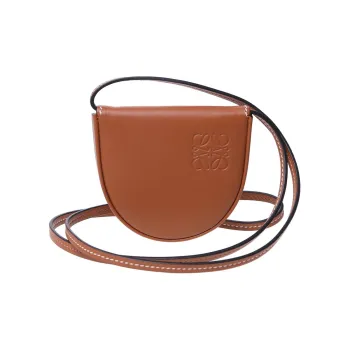 LOEWE Heel Cow Leather Horse Shoe Bag Crossbody Bag Shoulder Bag Women's Brown
