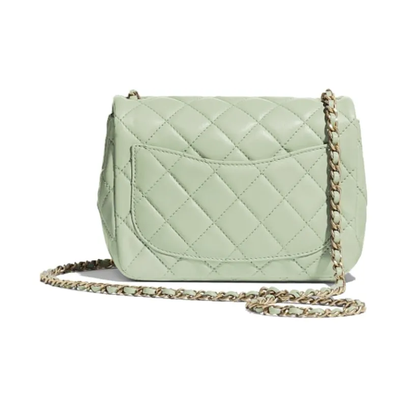 CHANEL 22c Early Spring Leather Shoulder Bag, Crossbody Bag Women's Mint Green-1