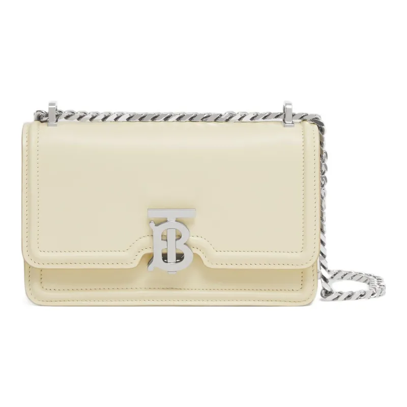 Burberry Cow Leather Lock Bag Shoulder Bag Crossbody Bag Mini Women's Light Vanilla/Ivory White-0