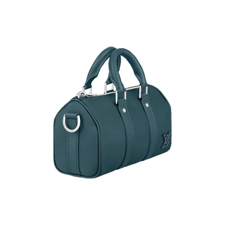 LOUIS VUITTON Keepall Aerogram Leather Monkey Bag, Crossbody Bag Unisex Blue-1