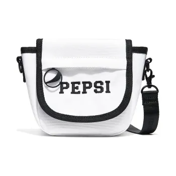Pepsi Nylon Crossbody Bag Large Size Unisex Ecru