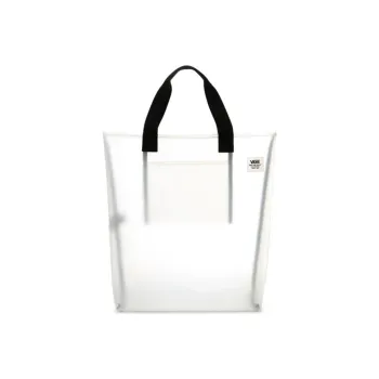 Vans Polyurethane Tote Bag Shopping Bag Handbag Regular Unisex White Transparent