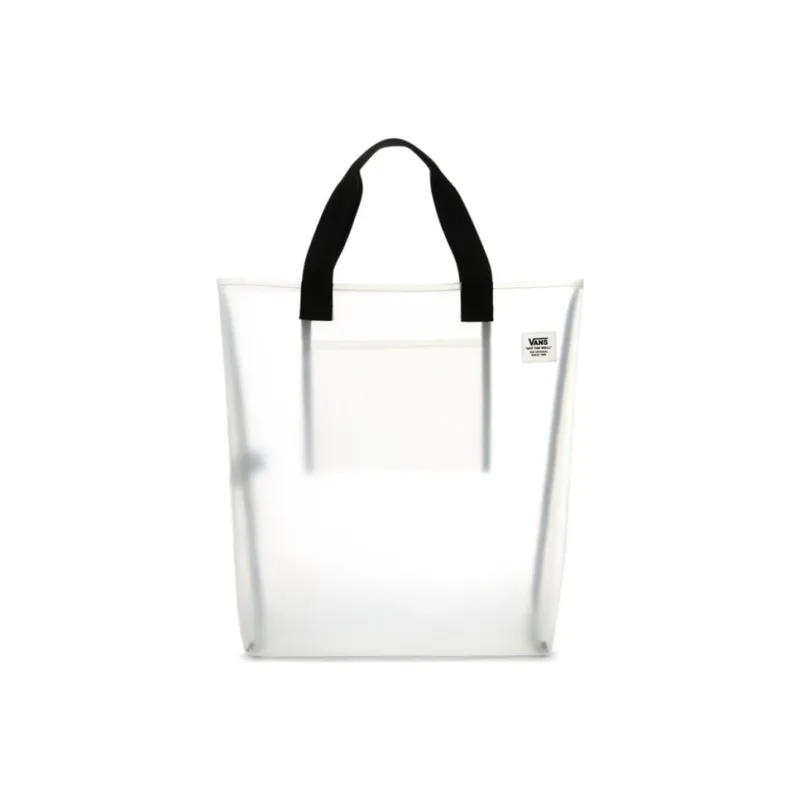 Vans Polyurethane Tote Bag Shopping Bag Handbag Regular Unisex White Transparent-0