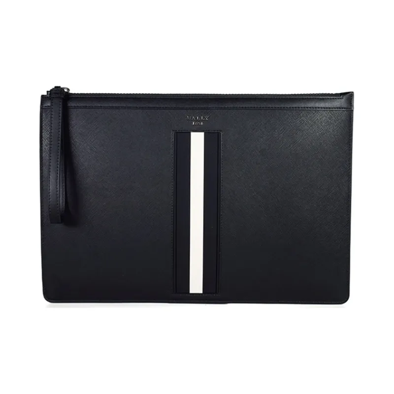 BALLY BOLLIS Cow Leather Wallet Clutch Regular Men's Black-4