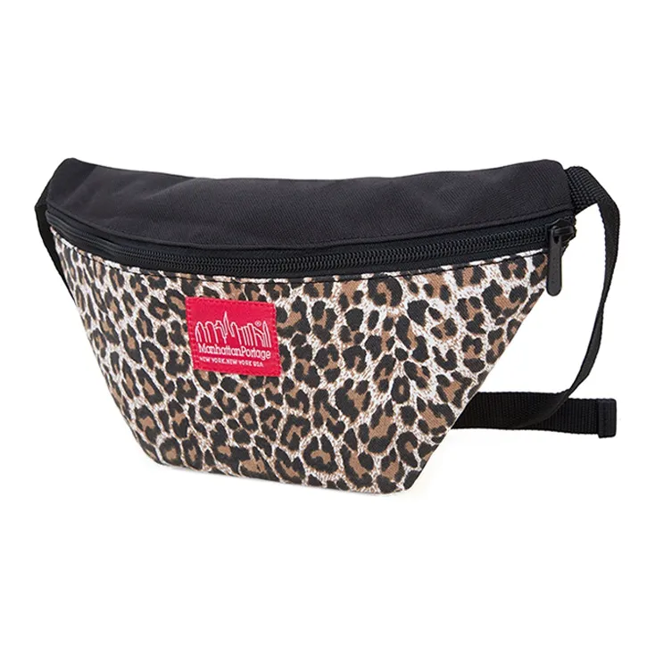 Manhattan Portage Waterproof Oil Wax Pure Cotton Fabric Small Sling Bag, Small Fanny Pack Unisex Leopard Print-1