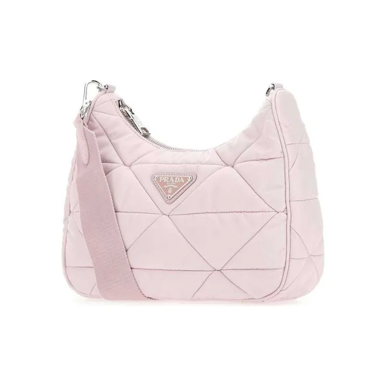 PRADA Nylon Fabric Shoulder Bag Crossbody Bag Women's Pink-1