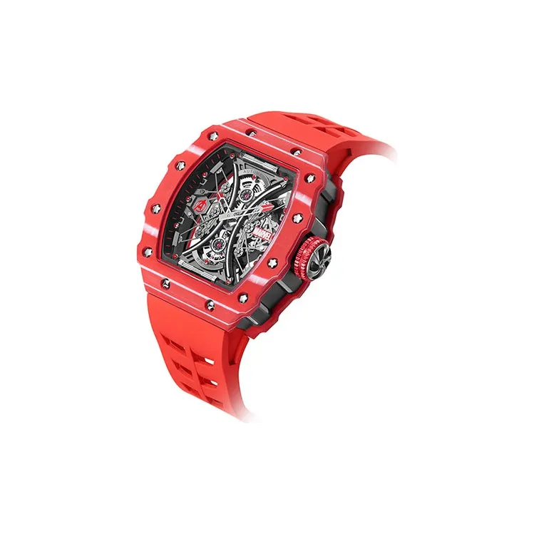 MARVEL Hero Collection Mechanical Movement Rubber Strap Watch Men's Watches Black Dial-5