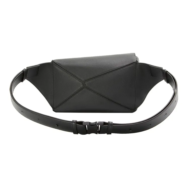 LOEWE Puzzle Classic Calfskin Fanny Pack Small Size Men's Black-4