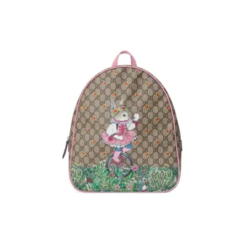 GUCCI Collaboration Canvas Backpack Kids' Ebony/Pink