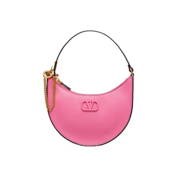 Valentino Vlogo Grained Calfskin HOBO Bag Shoulder Bags Handbags Mini Women's Pink