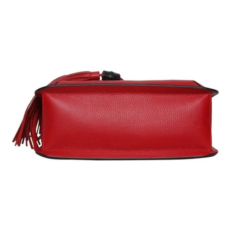 GUCCI Cow Leather Crossbody Bag Shoulder Bag Women's Red-3