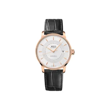 MIDO Baroncelli Automatic Mechanical Movement Men's Watches Watch 39mm White Dial Cowhide Strap