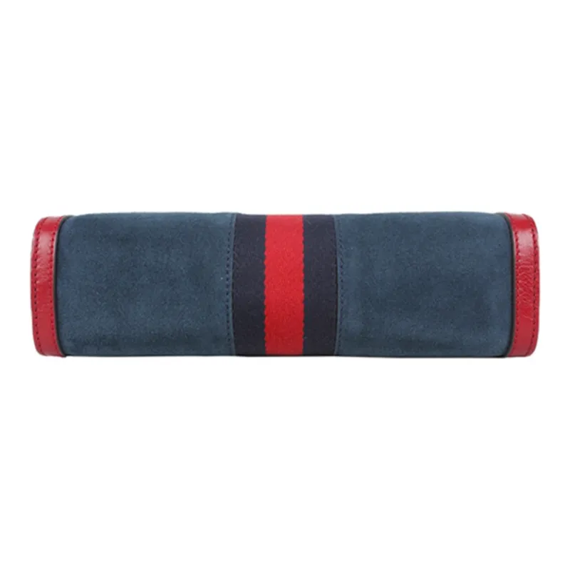 GUCCI Ophidia Patchwork Leather Crossbody Bag, Shoulder Bag Trumpets Women's Navy Blue & Red-3