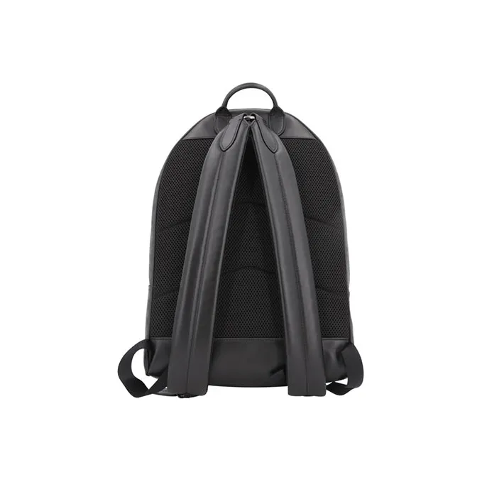 COACH Soft Leather Hiking Bag Backpack Large Size Men's Gray Black-2