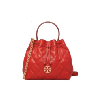 TORY BURCH TB Willa Leather Handbag Trumpets Women's Red