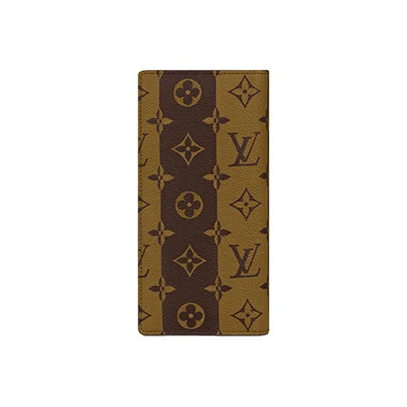 LOUIS VUITTON X Nigo Brazza Wallet Monogram Stripes Brown - POIZON