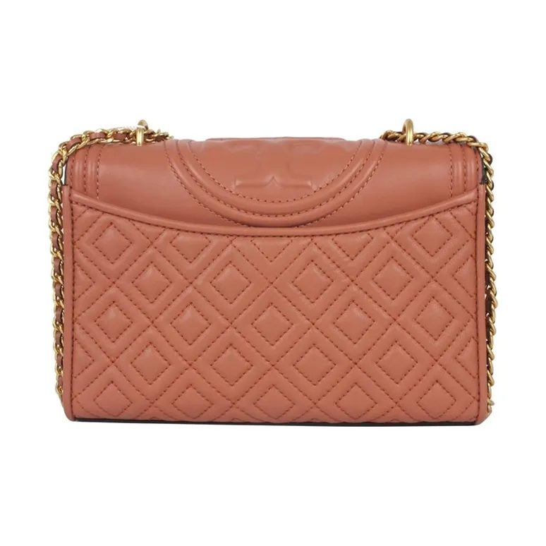 TORY BURCH Fleming Sheepskin Shoulder Bag Crossbody Bag Small Size Women's Coral-3