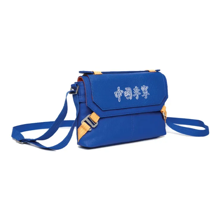 LiNing Leather One Shoulder Handbag Crossbody Bag Regular Unisex Blue-1